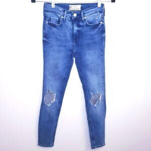 Free People Distressed Skinny Jeans Size 24